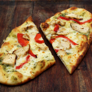 Creamy Pesto Chicken Flatbread